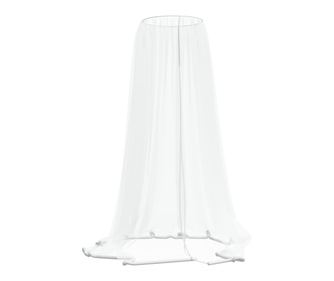 vidaXL Plasa de tantari pentru umbrela 220 ochiuri alb Φ300x230 cm