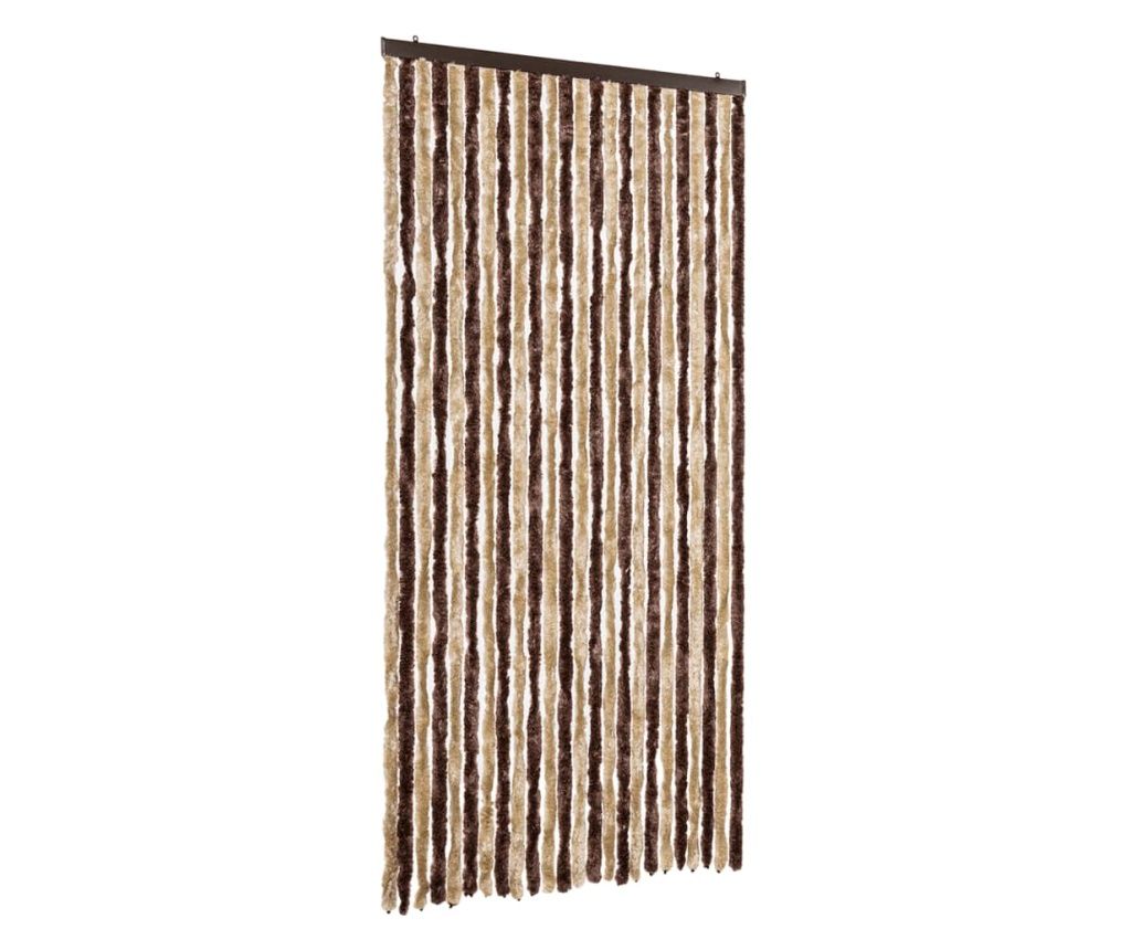 vidaXL Insect Curtain Beige and Light Brown 100x200 cm Chenille