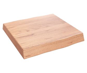 Asztallap, 40x40x6 cm, barna, kezelt tlgyfa, organikus kontr