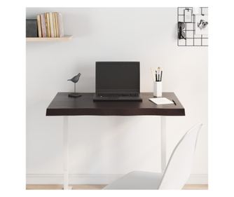 Asztallap, 80x60x4 cm, szrke, kezelt tlgyfa, organikus kontr