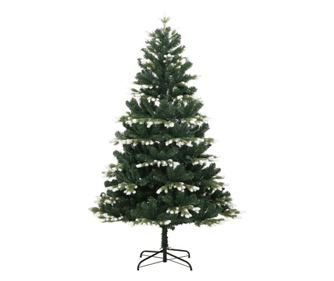 Umjetno božićno drvce sa šarkama i pahuljastim snijegom 180 cm