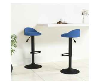 Bar stolice, 2 kom., plava, baršun