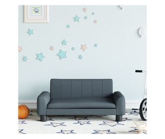 Gyermek kanap, szrke, 70x45x30 cm, textil anyag