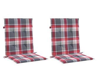 Kerti szkprna, 2 db, piros kocks minta, 100x50x3 cm