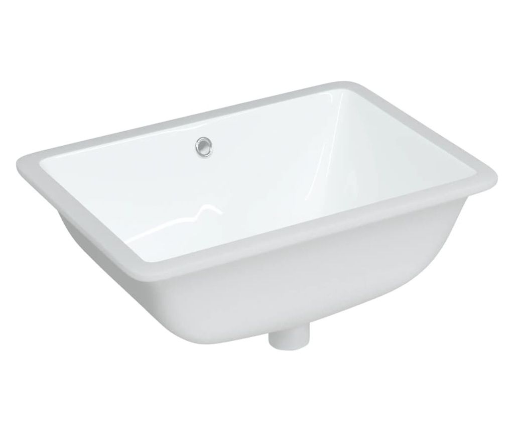 vidaXL Chiuvetă de baie albă 55,5x37,5x19 cm, ovală, ceramică