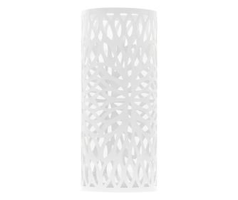 vidaXL Suport pentru umbrelă, model frunze, oțel, alb