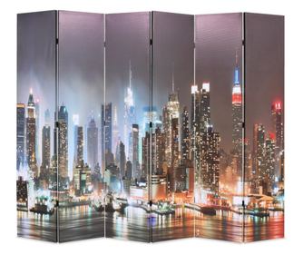 Διαχωριστικό Δωματίου Πτυσσόμενο 228 x 170 εκ., Νέα Υόρκη τη Νύχτα