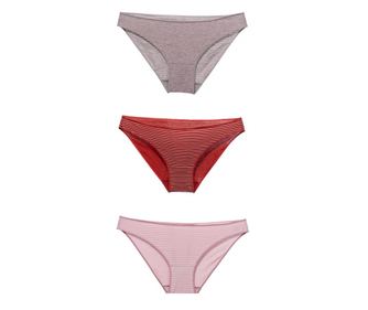 Set 3 mini slip dama, Cotonella model 3487,Multicolor, Marime  M Multicolor M INTL