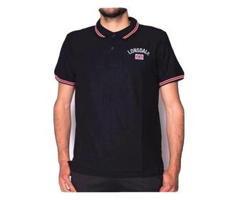 Tricou polo barbati Lonsdale, Negru, Marime L Negru