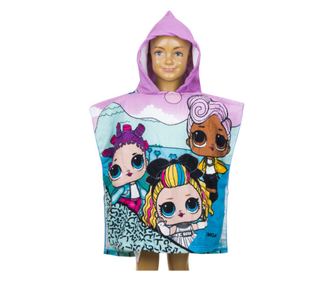 Prosop poncho cu gluga LOL Surprise 55 X 110 CM Multicolor Multicolor 110 x 55 cm