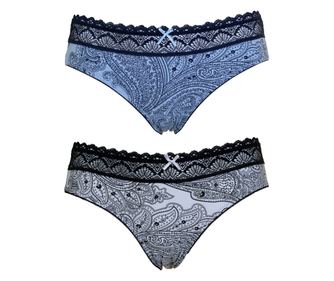 Set 2 Slip dama, Jadea ,Multicolor, Marime L Multicolor L INTL