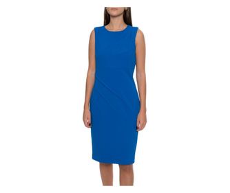 Rochie de dama creion fara maneci, Calvin Klein CDIC1584 S INTL Albastru