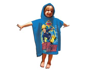 Prosop poncho cu gluga Fireman Sam 60 X 120 CM Universala Multicolor Multicolor 120 x 60 cm