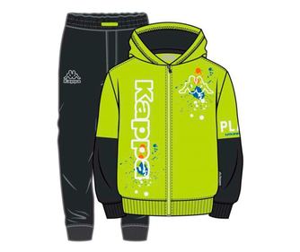 Trening baieti Kappa 8055T00127 7 ani Negru/Lime 124 CM