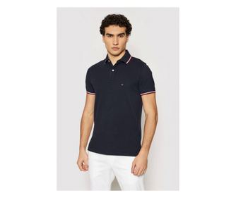 Ανδρικό μπλουζάκι πόλο με μύτη Tommy Hilfiger MW0MW13080 2XL INTL Navy blue