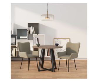 Kuhinjske stolice, 2 kom., svijetlosiva, baršun