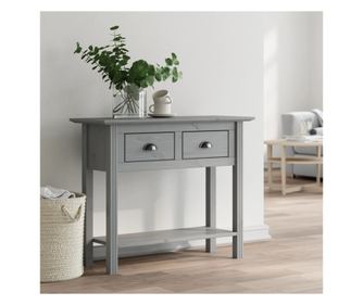 Konferenční stolek "BODO", šedý, 90x34,5x73 cm, masivní borovicové dřevo