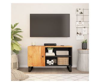 TV ormarić, 80x33x46 cm, masivno drvo bagrema i obrađeno drvo