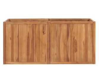 vidaXL Strat înălțat de grădină, 150 x 50 x 70 cm, lemn masiv de tec