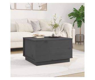 Măsuță de cafea, gri, 60x50x35 cm, lemn masiv de pin