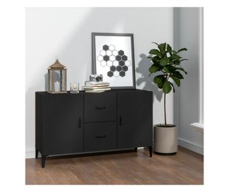 Služavka, crna, 100x36x60 cm, obrađeno drvo