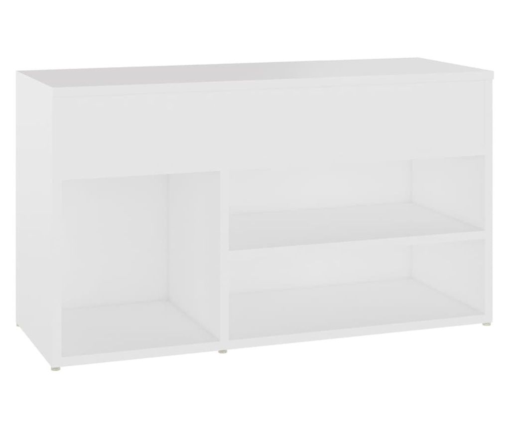 vidaXL Banchetă pantofar, alb, 80x30x45 cm, PAL