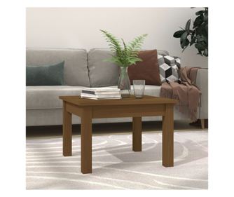 Stolić za kavu, medeno smeđa, 45x45x30 cm, masivno borovo drvo