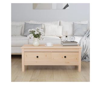 Mizica za kavo, 100x50x40 cm, masivno borovo leso