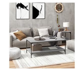 Măsuță de cafea, gri sonoma, 80x50x40 cm, lemn prelucrat