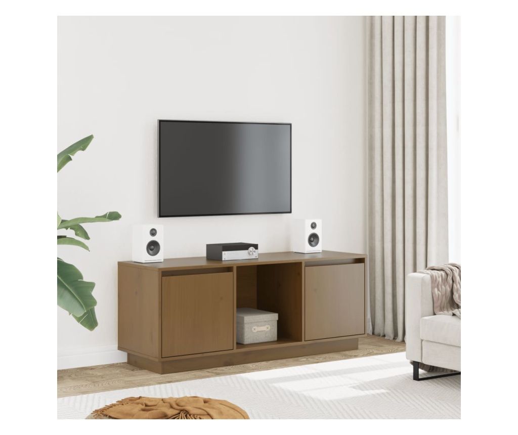 Mzbarna TV-szekrny, 110,5x35x44 cm, tmr fenyfa