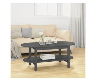 Măsuță de cafea, gri, 110x55x45 cm, lemn masiv de pin