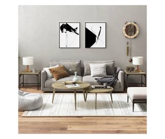 Πλαϊνό τραπέζι 2 τεμ. Δρυς Sonoma 40x40x35 εκ. ξύλο επεξεργασμένο