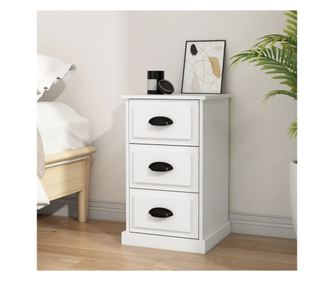 Noptieră, alb, 39x39x67 cm, lemn prelucrat