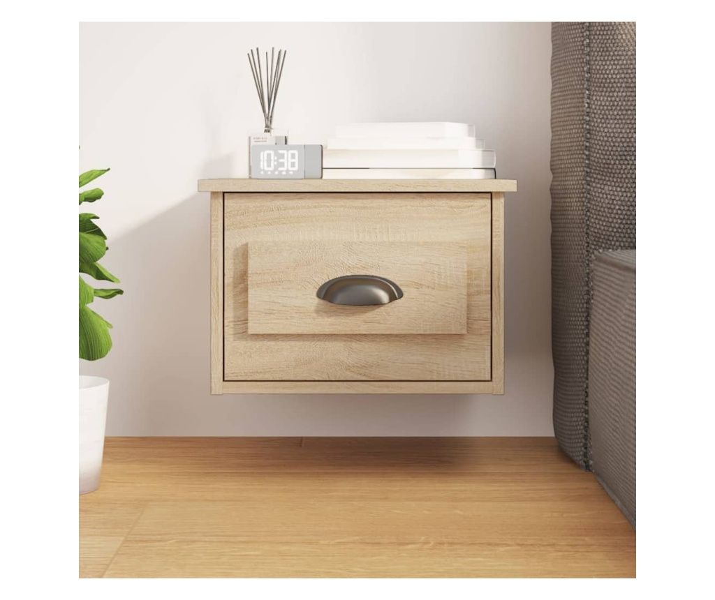 Zidni noćni ormarić, hrast sonoma, 41,5x36x28 cm