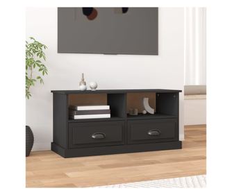 Comodă TV, negru, 93x35,5x45 cm, lemn prelucrat