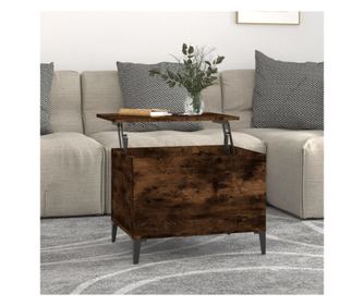 Stolik kawowy, dąb dymny, 60x44,5x45 cm, drewno przetworzone