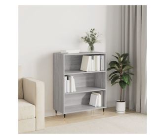 Knyvespolc, szrke sonoma, 69,5x32,5x90 cm, kompozit fa