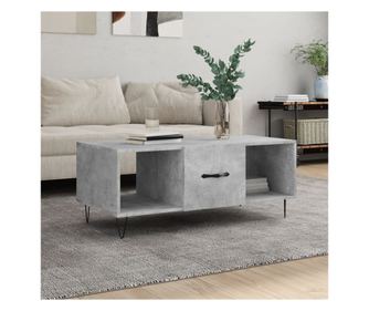 Măsuță de cafea, gri beton, 102x50x40 cm, lemn prelucrat