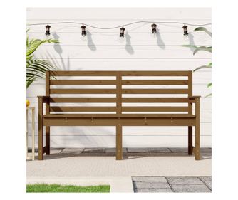 Vrtna klupa, medeno smeđa, 159,5x48x91,5 cm, masivno borovo drvo