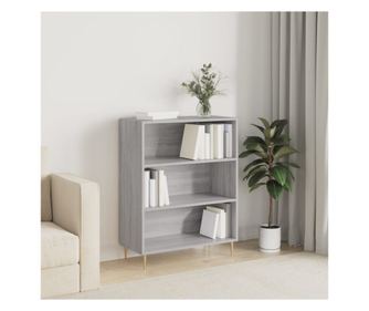 Knyvespolc, szrke sonoma, 69,5x32,5x90 cm, kompozit fa