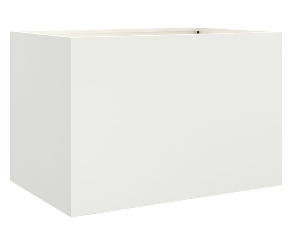 vidaXL Jardinieră, alb, 62x40x39 cm, oțel