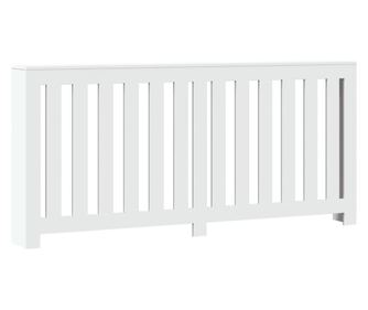 vidaXL Mască pentru calorifer, alb, 175x20x82 cm, lemn prelucrat