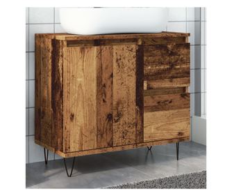 Dulap chiuveta baie, lemn vechi, 65x33x60 cm, lemn prelucrat
