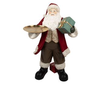 Többszínű műgyanta Mikulás figura 56x50x91 cm