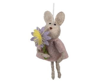 3 darabos dekoratív textil húsvéti nyuszi szett 5x3x11 cm