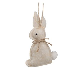 3 darabos bézs színű pamut nyuszi figura szett 6x1x10 cm