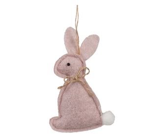 3 db Dekor Húsvéti Nyuszi Szett, Pamut, Rózsaszín, 6x1x10 cm