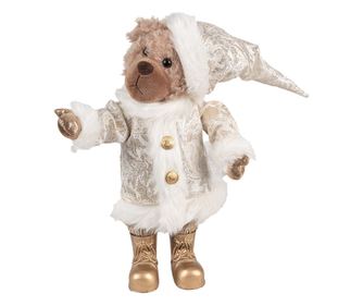 Színes textil medve figura 22x16x36 cm