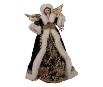 Többszínű textil angyal figura 20x15x28 cm