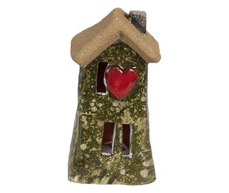 Casuta decorativa ceramica multicolora 5x5x10 cm